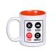 Eat Sleep Code Repeat White With Red Sublimation Mug